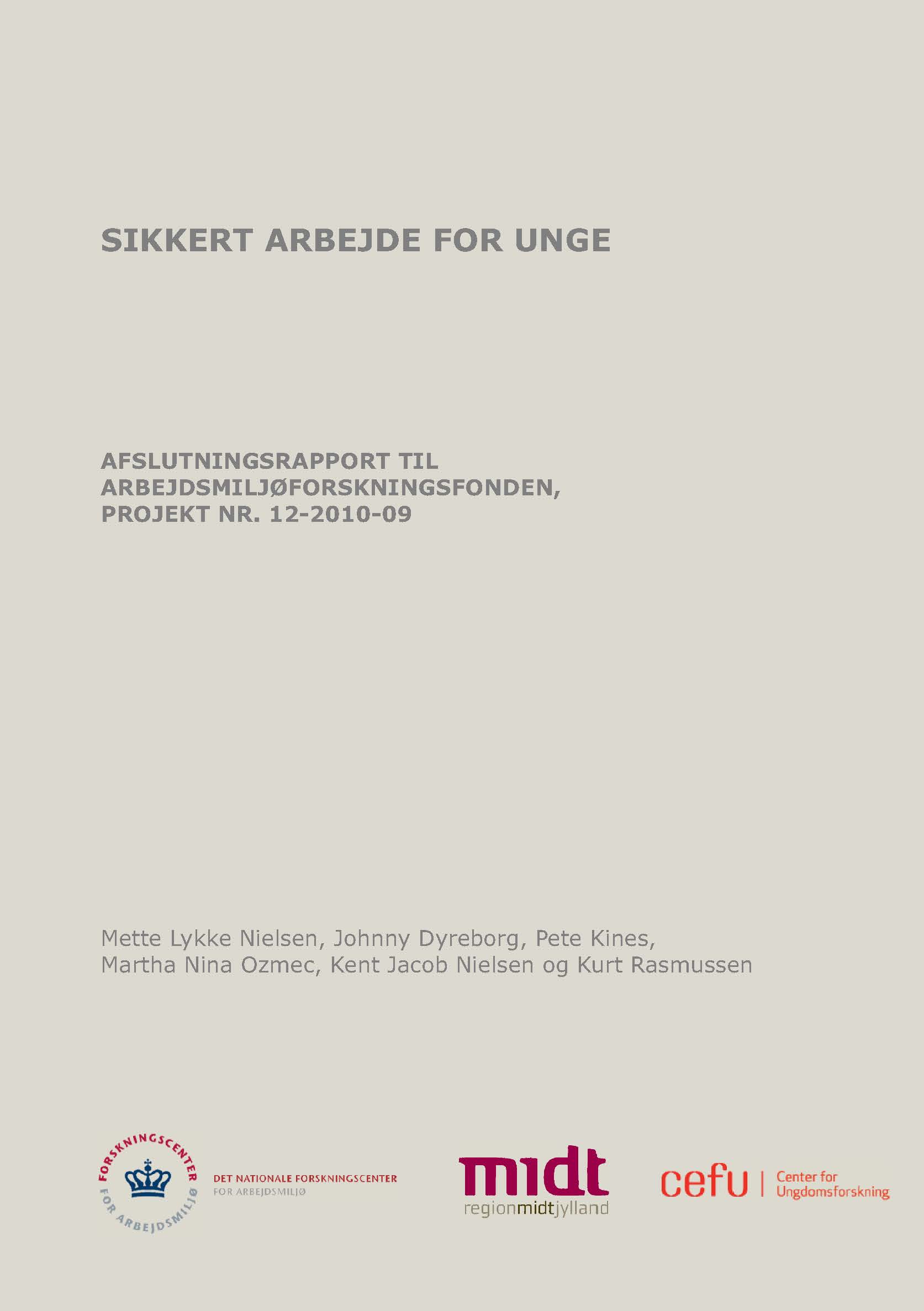 SAFU - Sikkert arbejde for unge